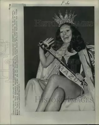 1971 Press Photo Lucia Petterle Miss World London - Piw01549 • $12.99