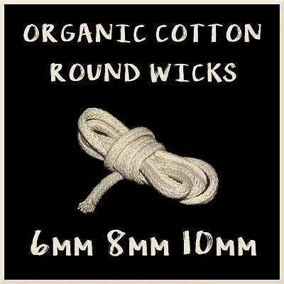 100% Cotton Round Wick For Oil Spirit Paraffin Kerosene Lamp Torch Crafts C2O • £3.17