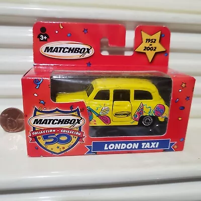 MATCHBOX 2002 50TH ANNIVERSARY 1952- 2002 YELLOW LONDON TAXI Nu Mint In Mint Box • $24.99