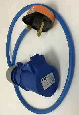 LEAD 1 CARAVAN/SITE LEAD ADAPTOR MOTORHOME/GENERATOR LEAD 13a 3 PIN - BLUE 240v • $20.88