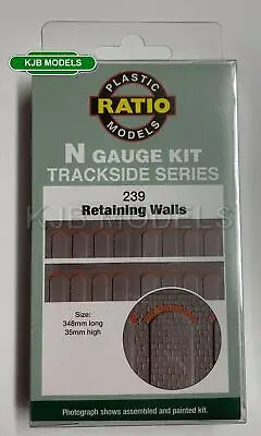 BNIB N Gauge Ratio 239 Retaining Wall - Plastic Kit • £14.50