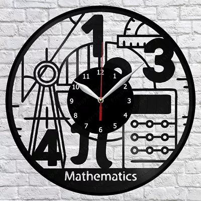 Mathematics Vinyl Record Wall Clock Fan Art Home Decor 12  30cm 1204 • $14.99