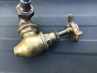 Vintage Globe HOT Tap Sink Original Solid Brass. For Refurbishment LOOK • £35