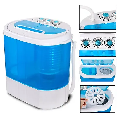 Mini Portable 9lbs Washing Machine Compact RV Dorm Laundry Washer Spin Dryer  • $95.58