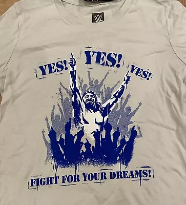 WWE Daniel Bryan “Fight For Your Dreams  T-shirt Women Size Large “YES YES YES” • £13.94