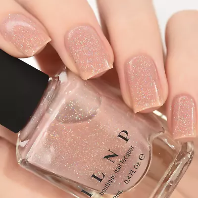 ILNP Sandy Baby - Peach Beige Holographic Sheer Jelly Nail Polish • $10