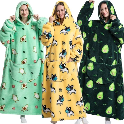 £35.99 • Buy Hoodie Blanket Oversized Soft Sherpa Fleece Ultra Floor Length Giant Sweatshirt