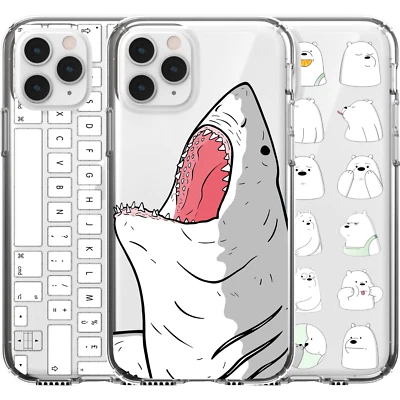 Silicone Cover Case Keyboard Polar Bear Cute Pattern Shark Attack White Teeth • £11.14