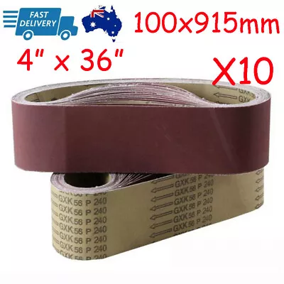 10X 915 914mm X 100 Sanding Belts Mix Grit 40 60 80 100 120 240 400 600 800 1000 • $24.95