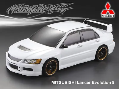 1/10 RC Car PC Clear Body Shell 190mm Mitsubishi EVO 9 • £28.90