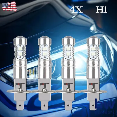 4PCS LED Headlight Bulb H1 High Low Beam Super Bright 8000K Ice Blue • $11.99