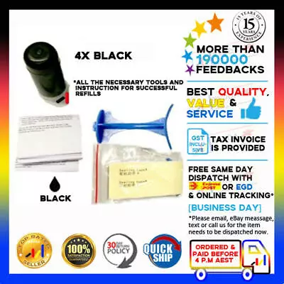 NON-OEM 61 61XL Refill Ink 4x30ml BLACK ONLY For HP Officejet2620 4630 Envy 4500 • $16.80