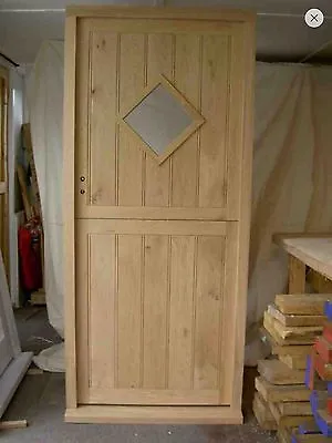 Exterior Front Door External Diamond Solid Oak Hardwood Stable Door • £1145