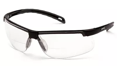 Pyramex Ever-Lite Bifocal Readers Clear/Gray Magnifier Safety Glasses Sun Z87+ • $10.99