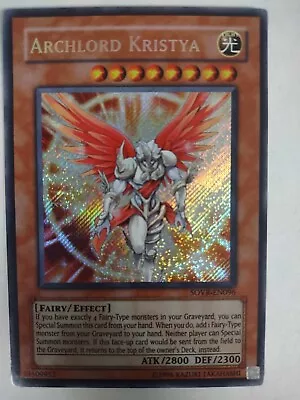 Archlord Kristya - SOVR-EN096 - Near Mint - Secret Rare - Unlimited Edition • $135