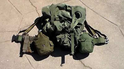 Old US Vietnam War Style Iraq War Era M-1967 Suspender Alice Pack Backpack USED • $85