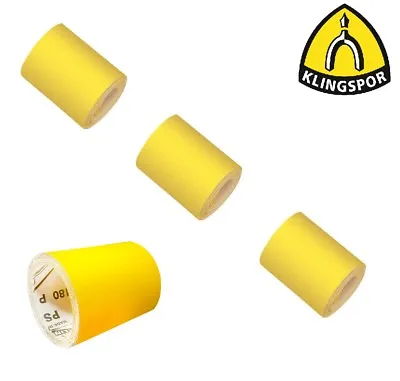 £7.49 • Buy Klingspor Sanding Sandpaper Roll 40 - 180 Grit 115mm X 4.5m Mix Sand Paper Rolls
