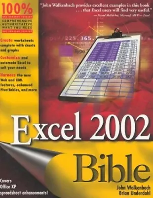 Microsoft Excel 2002 Bible By Underdahl Brian Paperback Book The Cheap Fast • £3.62