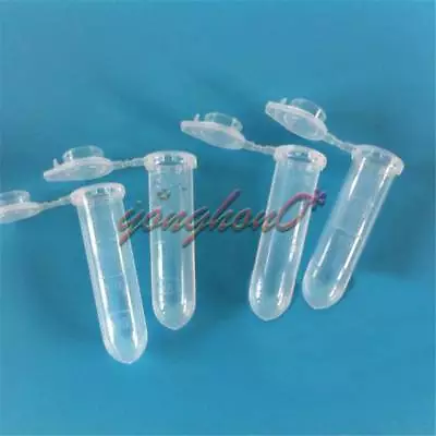 100pcs Micro Centrifuge Tube Vial Clear Plastic Vials Container Snap 2ml New • $6.37