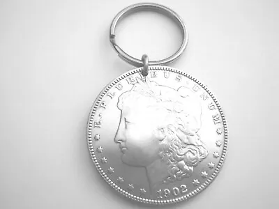 Silver Morgan Dollar Key Ring-nicely Domed! Antique Coin-gorgeous! • $65