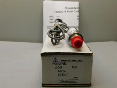 $199.99 • Buy Omega PX209-30V45GI Cable Style Solid State Pressure Transducer -14.7 To 45 PSIG