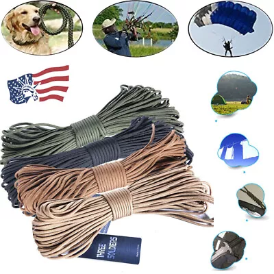 31M 100ft Parachute Cord Rope Lanyard 9 Strand Core Survival Military Paracord • $9.99