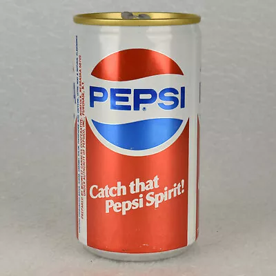 VTG 1970s Catch That Pepsi Spirit Cola Soda Pop Can 12oz Aluminum Norfolk NE • $14.95