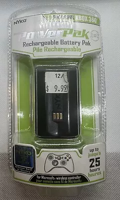 Xbox 360 Black Rechargeable Battery Pack Nyko Power PAK X New Sealed!!! • $19.99