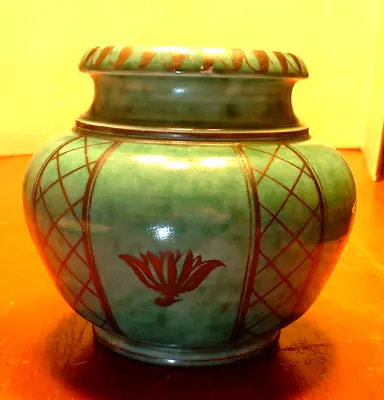 Wonderful Gustavsberg Argenta #46 Art Deco Art Pottery Vase By Wilhelm Kage • $875