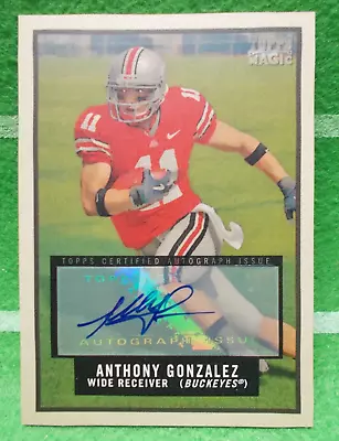 Wr Anthony Gonzalez Ohio State Osu 2009 Topps Magic Certified Autographed Card • $14.11