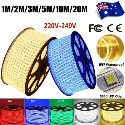 5/10/20m 220V-240V LED Strip Lights Flexible SMD  Rope Tape Waterproof Light • $8.79