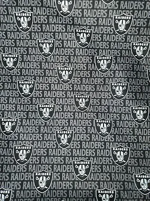 NFL Las Vegas Raiders (Oakland Raiders) Cotton Fabric Mini Print 1 Yd  36X 58 • $17