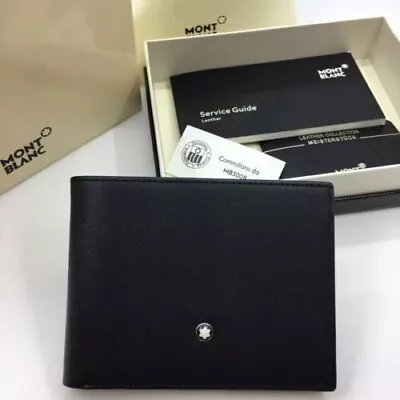 Montblanc 14548 Meisterstuck Leather Wallet - Black • $46