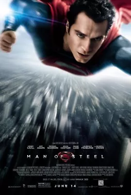 MAN OF STEEL MOVIE POSTER 2 Sided ORIGINAL FINAL 27x40 HENRY CAVILL • $22