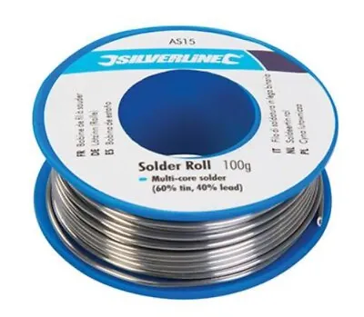 £7.39 • Buy 100g Reel Silverline 1mm Soldering Wire Electronic Electrician Tin Lead 60/40