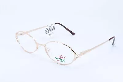 Via Roma VR524 Gold Oval Women Full Rim 50-15-135 Eyeglasses Frames • $24.95