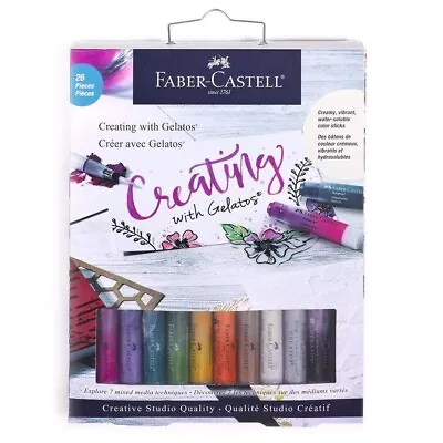 Faber-Castell Creating With Gelatos � Mixed Media Water-Soluble Art Crayons An • $42.49
