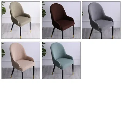 Short Back Dining Chair Cover Stool Curved Seat Slipcover Stretch Seat Cover • $13.63