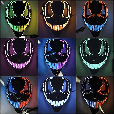Purge Venom Light Up LED Mask 3 Modes Costume Rave Cosplay Party Clubbing  EDC • $10.98