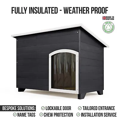 Outdoor Dog Kennel / House Winter Weather Proof Insulated - XL Black 011 • £299.99