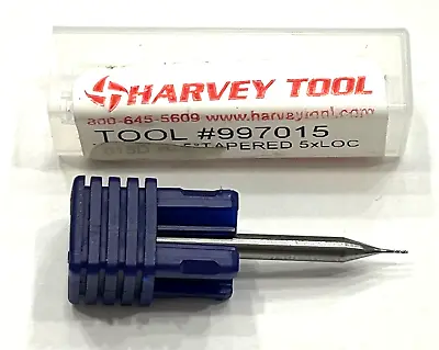 $21.99 • Buy Harvey Tool 1/64  Carbide Tapered End Mill 5xD 5° Per Side 3 Flute USA Made