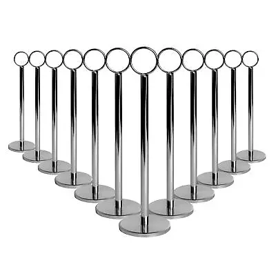 12x Table Number Holders Wedding Place Card Sign Stand Set Photo 20cm Silver • £27