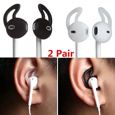$4.59 • Buy 4pcs Soft Rubber Ear Hooks Earbud Holder Cover For Apple AirPods Accessories,