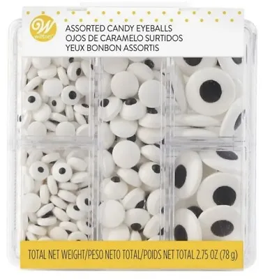 Assorted Candy Eyes Eyeballs Edible Sugar Royal Icing Wilton 3 Szs For Cup Cakes • $4.99