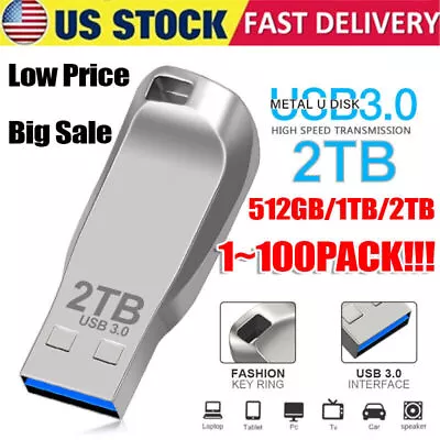 1TB/2TB USB 3.0 Flash Drive Thumb U Disk Memory Stick Pen PC Laptop Storage Lot • $234.39