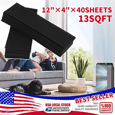 Carbon Filter 40pcs 4 X 12 Inch Activated Charcoal Air Vent Filters 1/8  Thick • $26.88