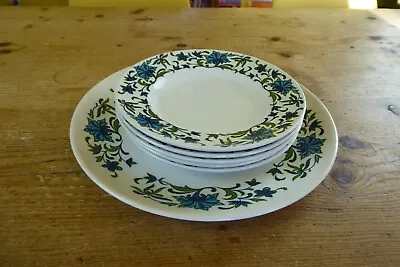 Vintage Midwinter Pottery Jessie Tait Spanish Garden Sandwich Set 6 Plates • £12