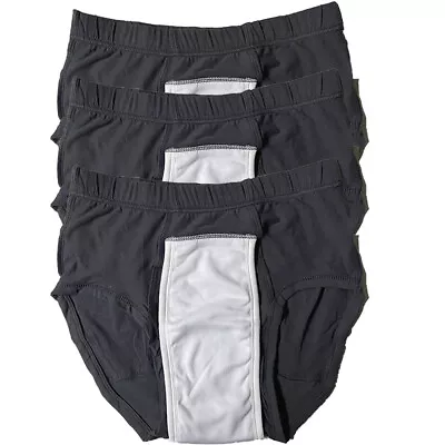 £29.84 • Buy 3-Pack Men’s Incontinence Pants Regular Absorbency Reusable Washable Briefs