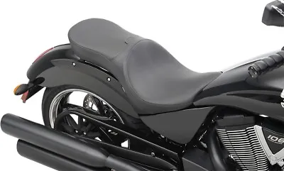 Plain Leather/Vinyl 2-Up Seat Black Low Drag Specialties 0810-1605 • $664.95