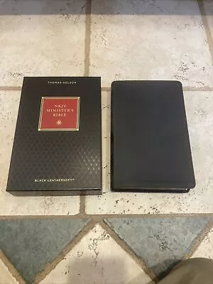 Nkjv Ministers Bible Leather Soft Black Red Letter • $37.75